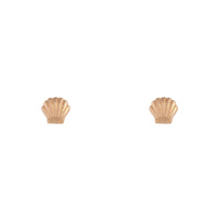 Small Seashell Gold Stud Earrings - link has visual effect only