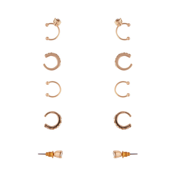 Gold Diamante Cuff Ear Pack