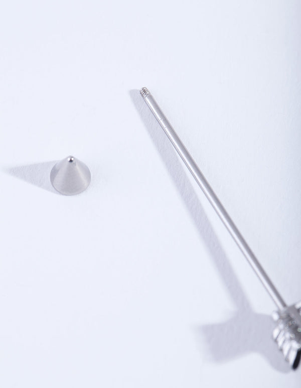 Rhodium Surgical Steel Arrow Industrial Bar