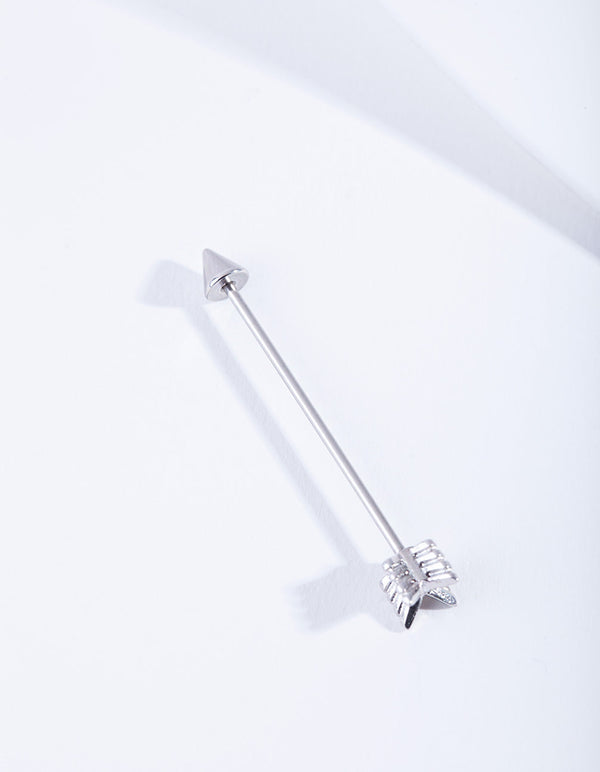 Rhodium Surgical Steel Arrow Industrial Bar