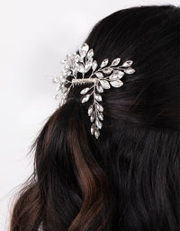 Silver Marquise Diamante Comb - link has visual effect only