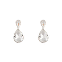 Faceted Silver Teardrop Earrings - link has visual effect only