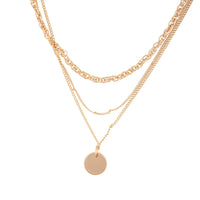 Gold Chain Disc Layer Necklace - link has visual effect only