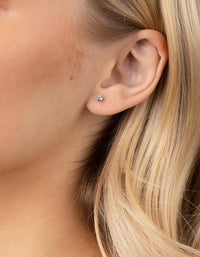 Sterling Silver Reflective Gem Earrings - link has visual effect only