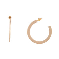 Gold Molten Flat Hoop Earrings - link has visual effect only