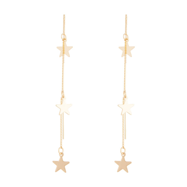 Fine Star Chain Thread Through Earrings