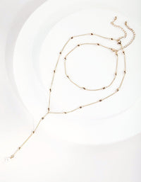 Gold Pearl Drop Choker Necklace - link has visual effect only