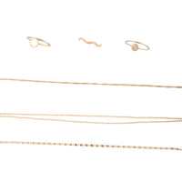 Gold Circle Ring Bracelet Pack - link has visual effect only