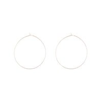 Rose Gold Wire Hook 5cm Hoop Earrings - link has visual effect only