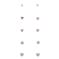 Rose Gold Micro Stud 5 Pack Earring - link has visual effect only