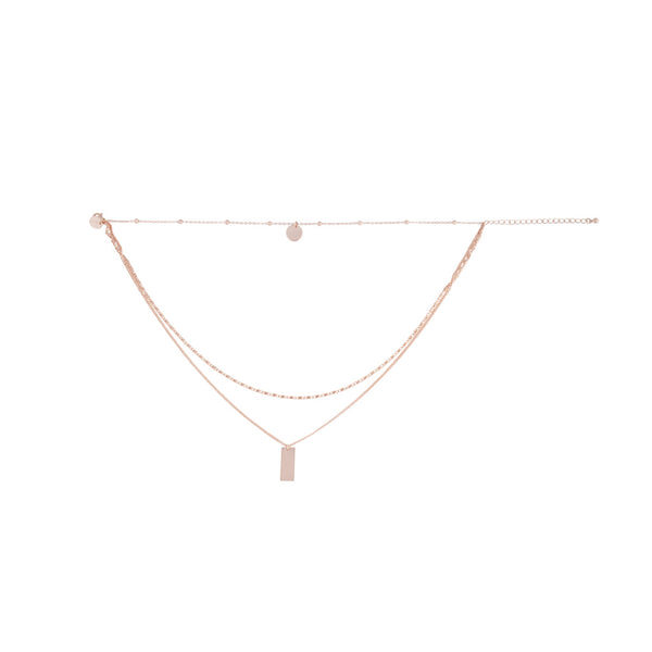 Gold Mixed Chain & Shape Layered Choker Necklace