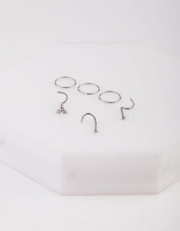 Nose Ring & Stud 6 Pack - link has visual effect only