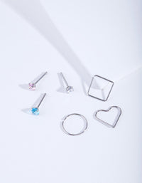 Cubic Zirconia Multi Nose 6 Pack - link has visual effect only