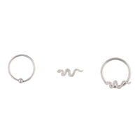 Rhodium Snake Body Cartilage Set - link has visual effect only