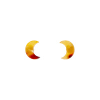 Tortoiseshell Resin Crescent Earrings - link has visual effect only