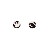 Black White Resin Circle Earrings - link has visual effect only