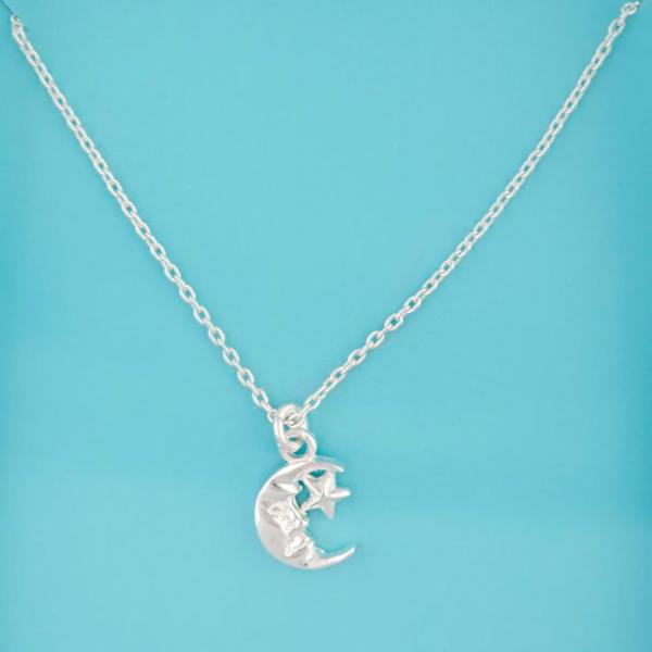 Sterling Silver Mini Moon Necklace