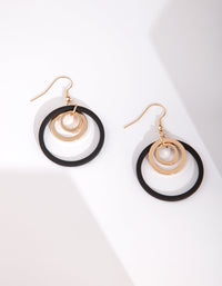 Yellow Coated Multi Circle Earrings - link has visual effect only