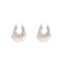 Antique Silver Multi Coin Hoop Earrings - link has visual effect only