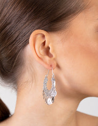 Antique Silver Multi Coin Hoop Earrings - link has visual effect only