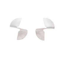 Silver Twisted Fan Earrings - link has visual effect only