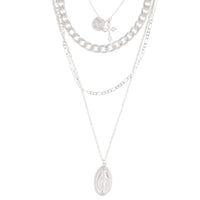 Silver 4 Multi Layered Pendant Necklace - link has visual effect only