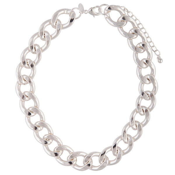 Silver Thick Chain Necklace