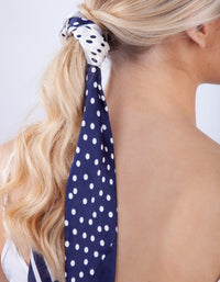 Navy Square Stripe Pattern Bandana Hair Scarf - link has visual effect only