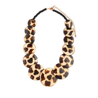 Brown Beige Wood Disc Necklace - link has visual effect only
