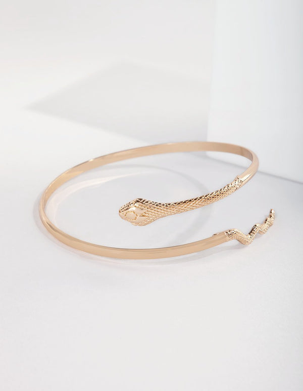 Gold Rattle Snake Arm Cuff