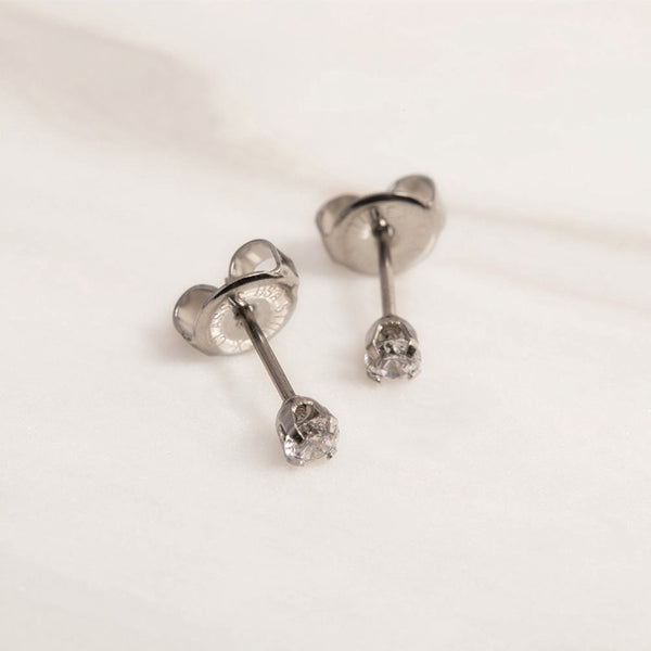 Studex 4mm Cubic Zirconia Chirurgisch Stalen Oorknopje