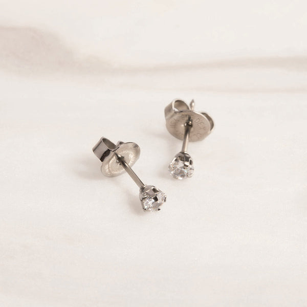 Studex 3mm Cubic Zirconia Surgical Steel Stud