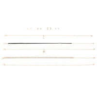 Gold Celestial Earrings Choker Jewellery Set - link has visual effect only