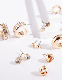 Gold Acrylic Hoop Earring 9 Pack - link has visual effect only