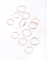 Rose Gold Diamante Ring Pack - link has visual effect only
