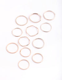 Rose Gold Diamante Ring Pack - link has visual effect only