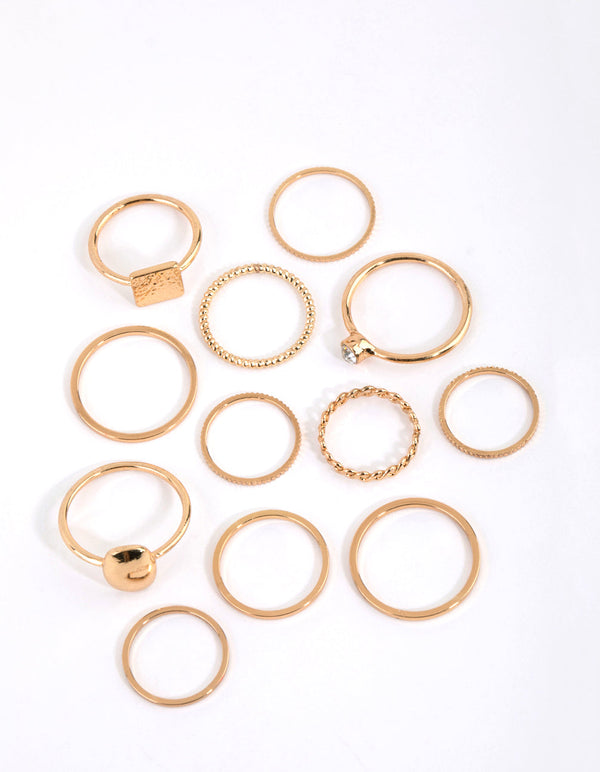 Gold Mixed Shape Fine 12-Pack