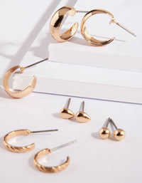 Gold Stud Sleeper Earring 6 Pack - link has visual effect only