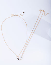 Yin to My Yang Gold Fine Necklace - link has visual effect only