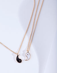 Yin to My Yang Gold Fine Necklace - link has visual effect only