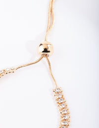 Gold Diamante Toggle Bracelet - link has visual effect only