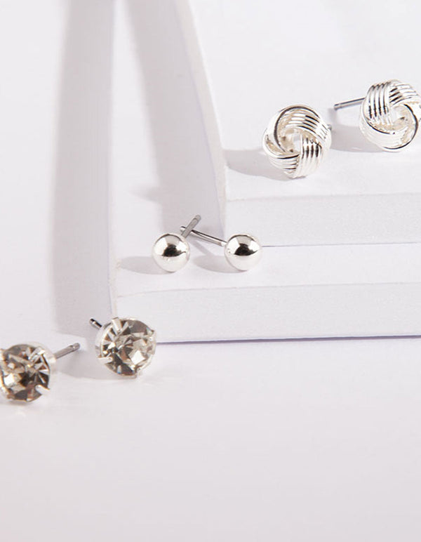 Silver Micro Stud Earring 5 Pack