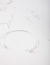 Silver Leaf Bracelet 4 Pack - link has visual effect only