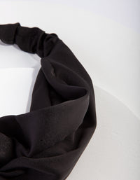 Black Satin Stretch Headband - link has visual effect only