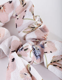 Kwiatowy długi szalik scrunchie - link has visual effect only