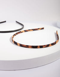Animal Print Thin Headband 3 Pack - link has visual effect only