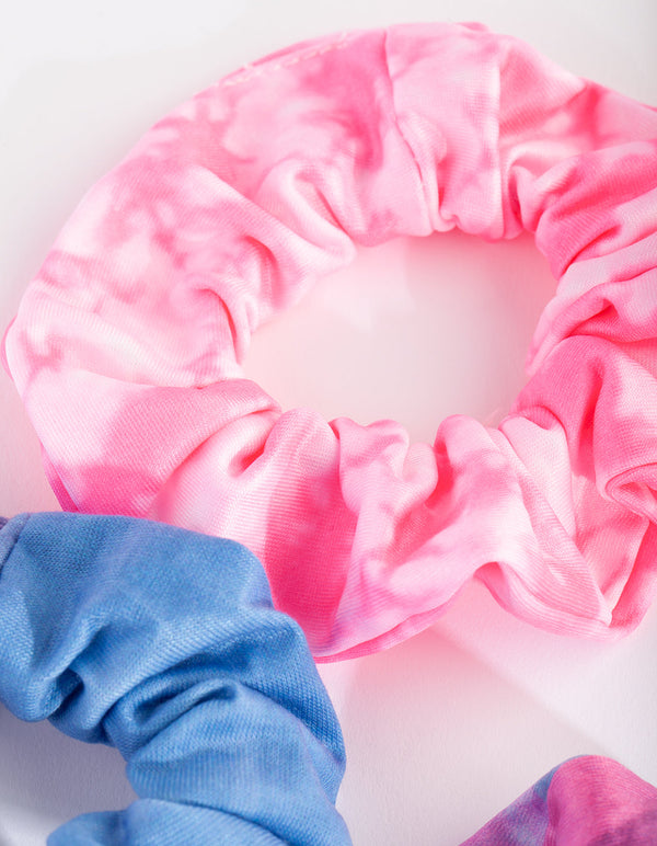 Tie Dye Fabric Scrunchie 3 Pack