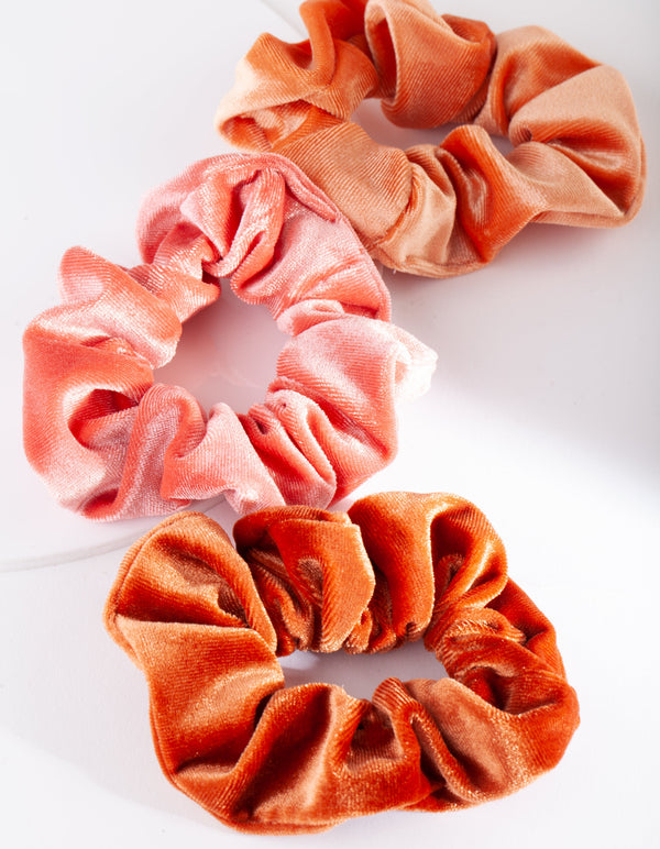 Sunset Velvet Scrunchie 3 Pack