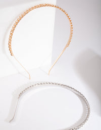 Metal Chain Headband 2 Pack - link has visual effect only