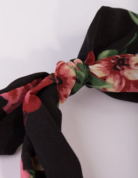 Red Floral Bow Headband - link has visual effect only